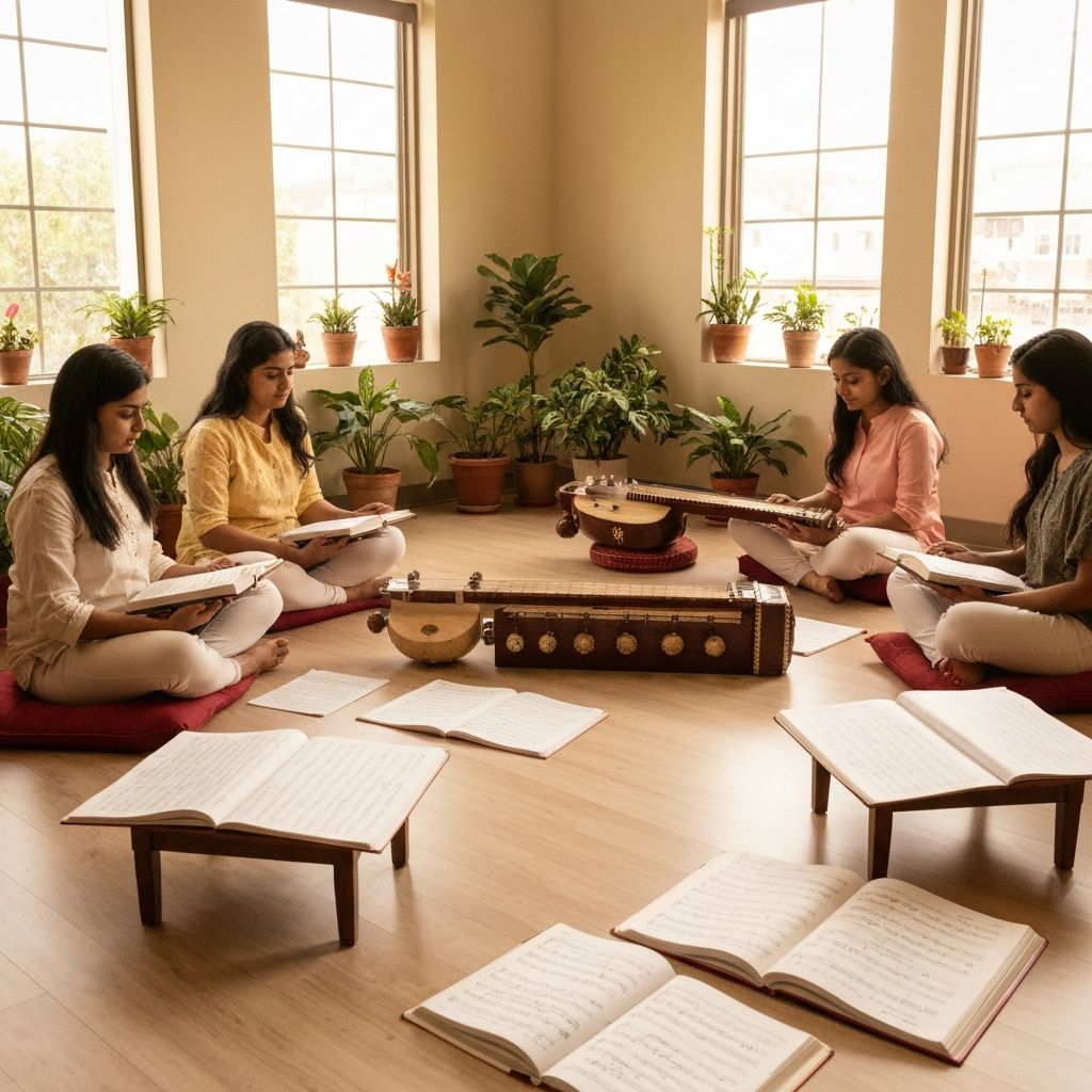 Carnatic music classroom setting